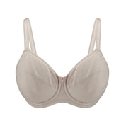 Ivory-Underwired Silk & Organic Cotton Full Cup Bra With Removable Paddings