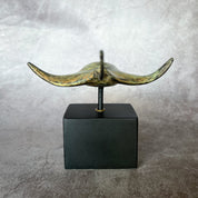 Manta Ray in Patinated Bronze, Small