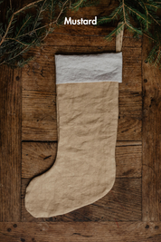 Linen Christmas Stocking