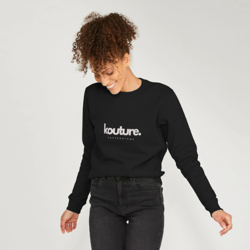 Womens Recycled, 100% Organic Kottonology Kouture Sweatshirt in Black