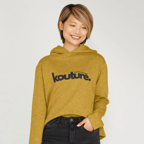 Womens Recycled Organic Cotton Kottonology Relaxed-Fit Hoodie in Black