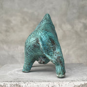 Patinated Charging American Bison