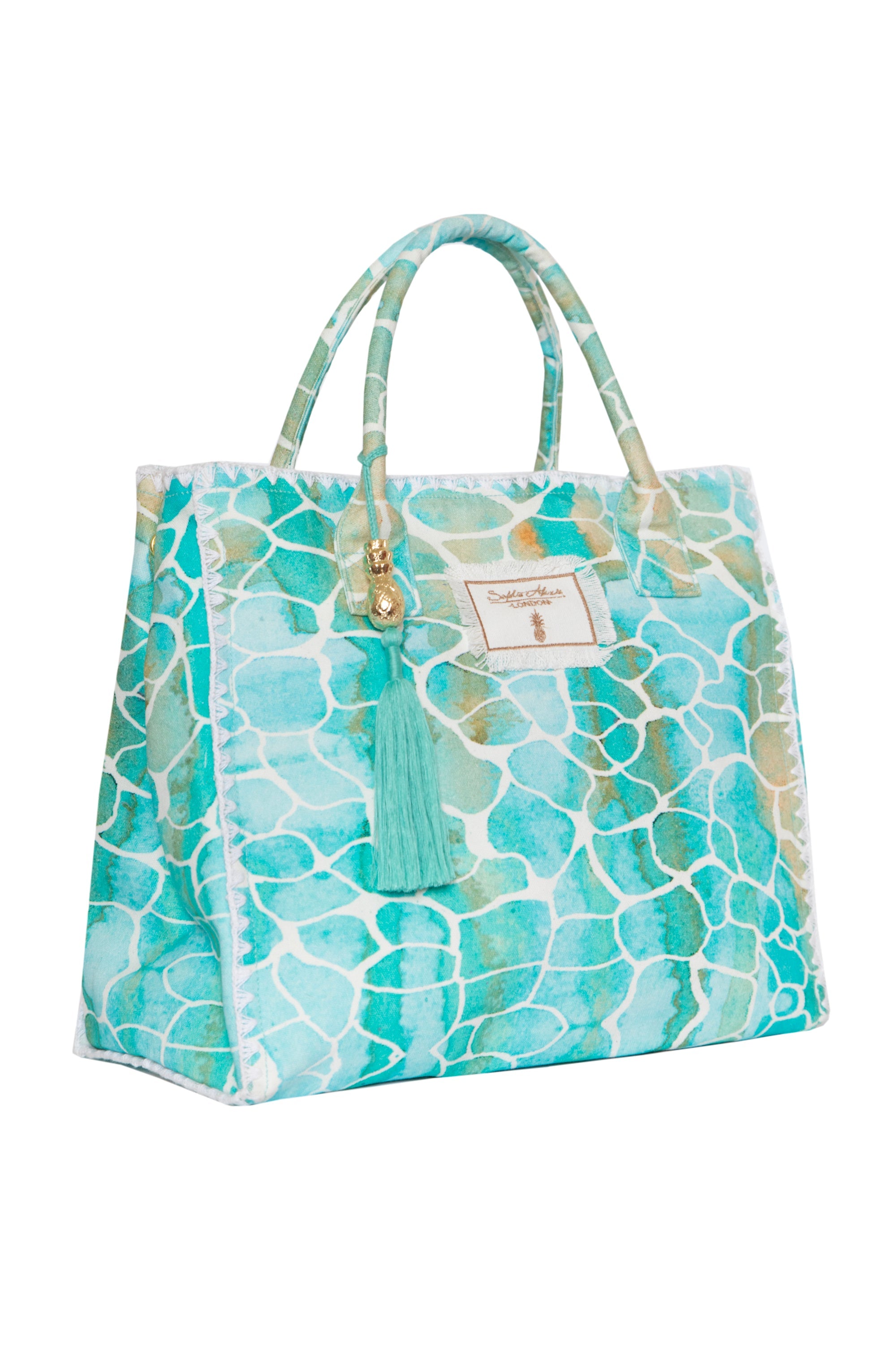 AQUA PEBBLES BARBADOS BEACH BAG