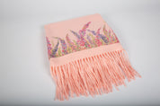 Cashmere Feel Luxury Scarf Handprinted With Heather