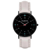 Moderna Vegan Leather Watch All Black & Cloud