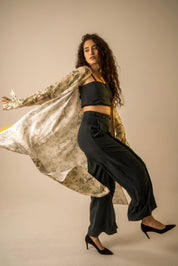 Teal Crop Fringe Bralette