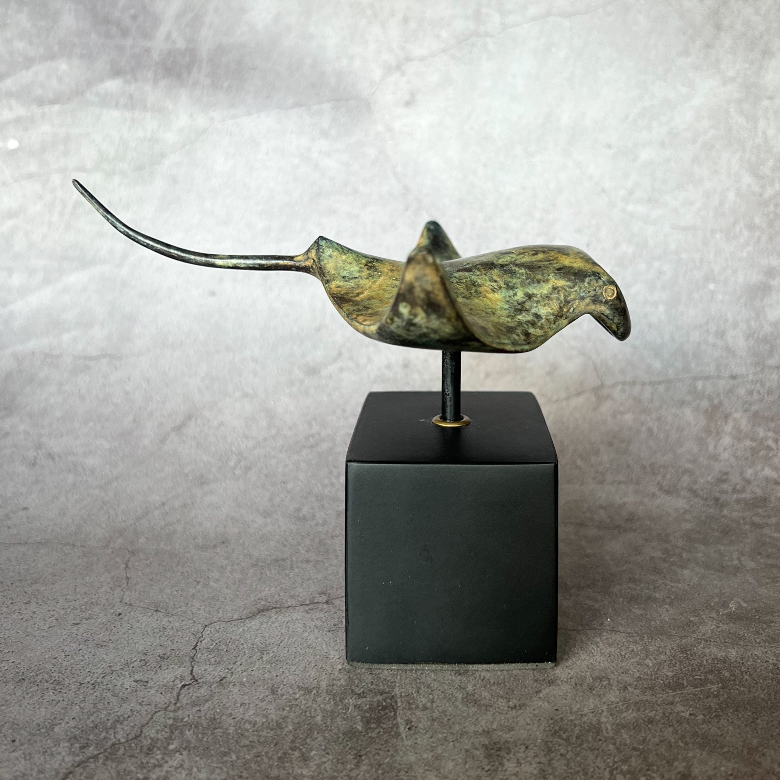 Manta Ray in Patinated Bronze, Small