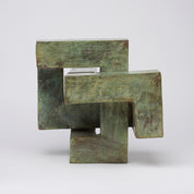 Patinated Endless Knot Cubist Sculpture Medium