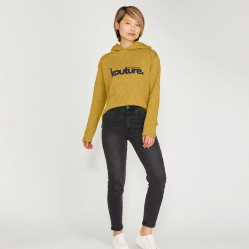 Womens Recycled Organic Cotton Kottonology Relaxed-Fit Hoodie in Black