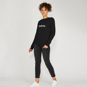 Womens Recycled, 100% Organic Kottonology Kouture Sweatshirt in Black