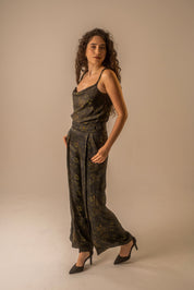 Print Pleat Trousers