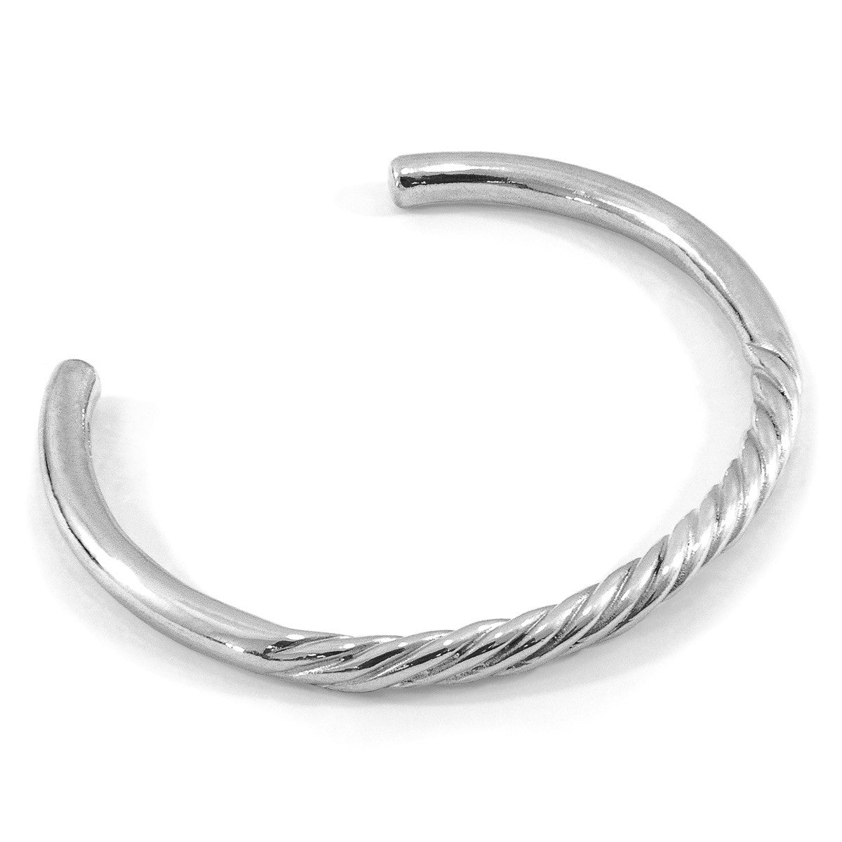 Haden Half Rope Wayfarer Silver Bangle