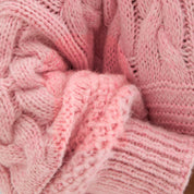 Alex Balloon Sleeve Cable Maxi Cardigan - Pink