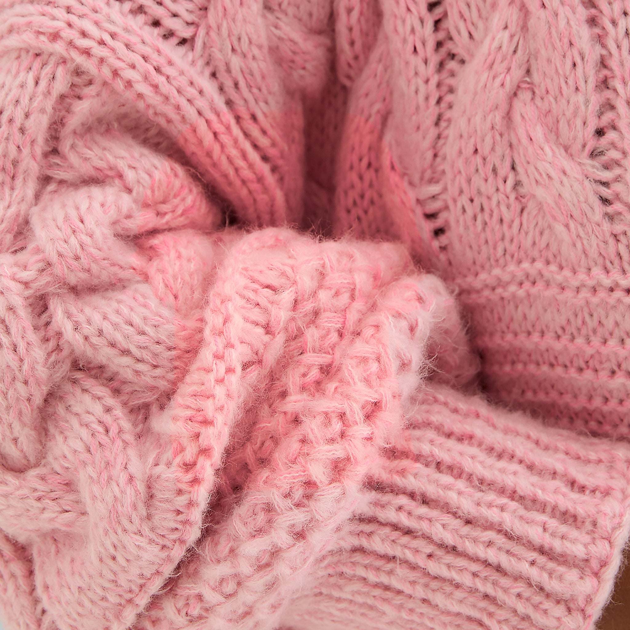 Alex Balloon Sleeve Cable Maxi Cardigan - Pink