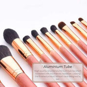 Vegan Makeup Brush Set- Glamour. Sustainable Wood & Bronze