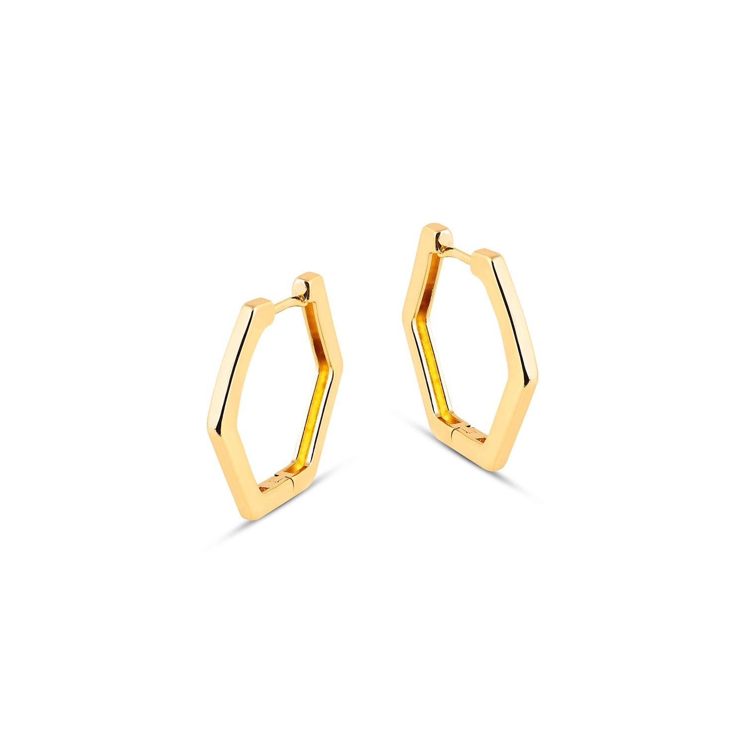 Bella Hexagonal Hoop Earrings