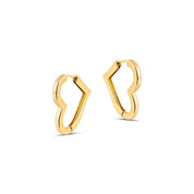 Bella heart Shaped Hoop Earrings