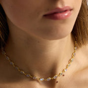 Luna Moonstone Gold Chain Necklace