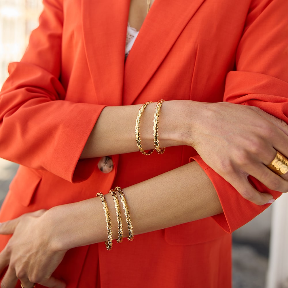 Otto Twisted Gold Bangle