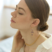 Sophia Amethyst Chandelier Earrings