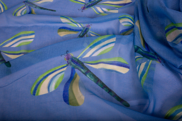 Recycled Bottle Scarf - Dragonflies