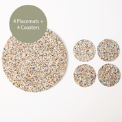 Beach Clean Round Placemats and Coasters Bundle | Table S/4