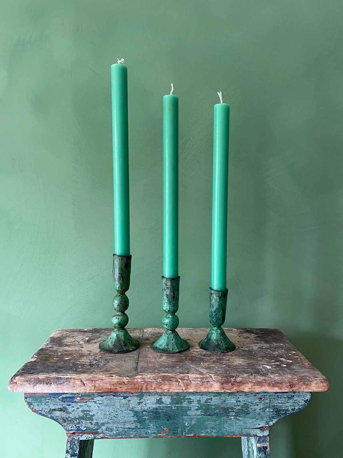 Verdigris Candle Holder, Austen