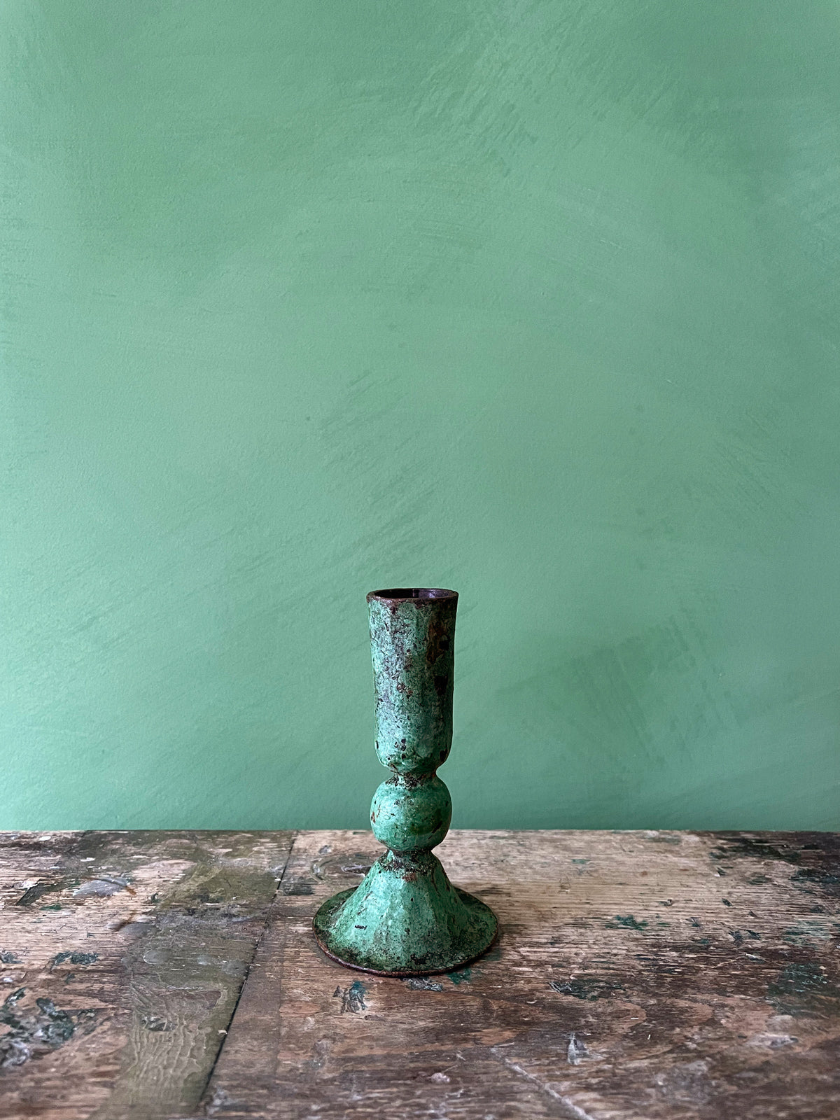 Verdigris Candle Holder, Austen