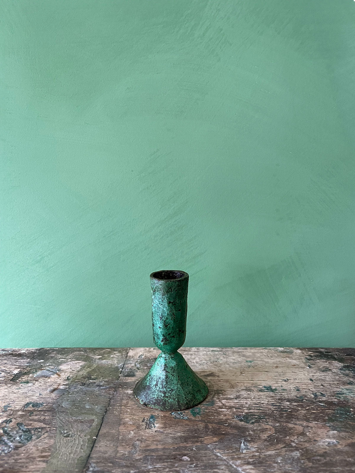 Verdigris Candle Holder, Austen