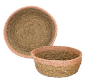 White Trim Lutindzi Grass Bread Basket