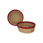 White Trim Lutindzi Grass Bread Basket