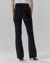 Corduroy Flare Trousers | Black