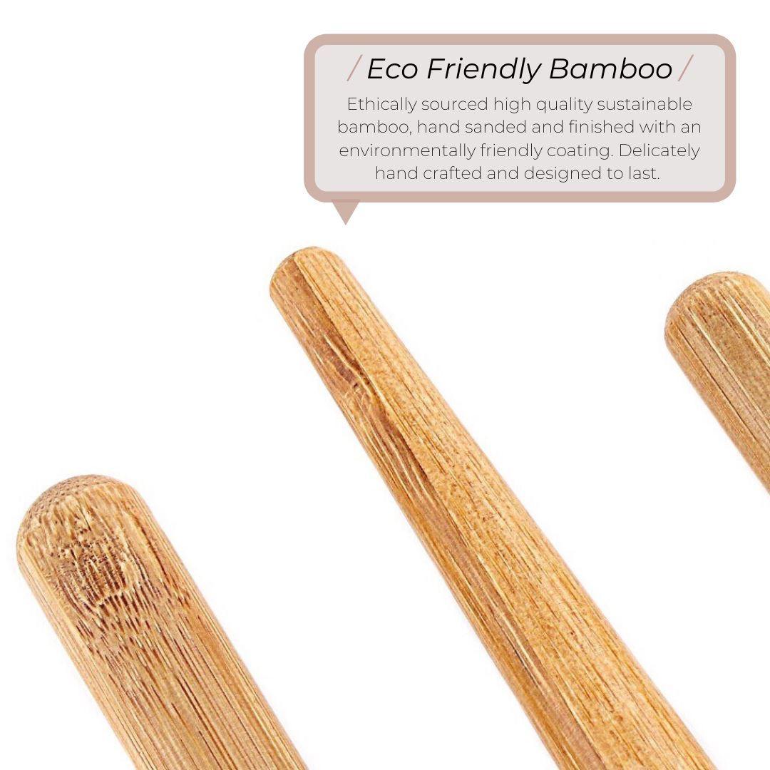 Vegan Makeup Brush Set- Full Set Bamboo and Silver