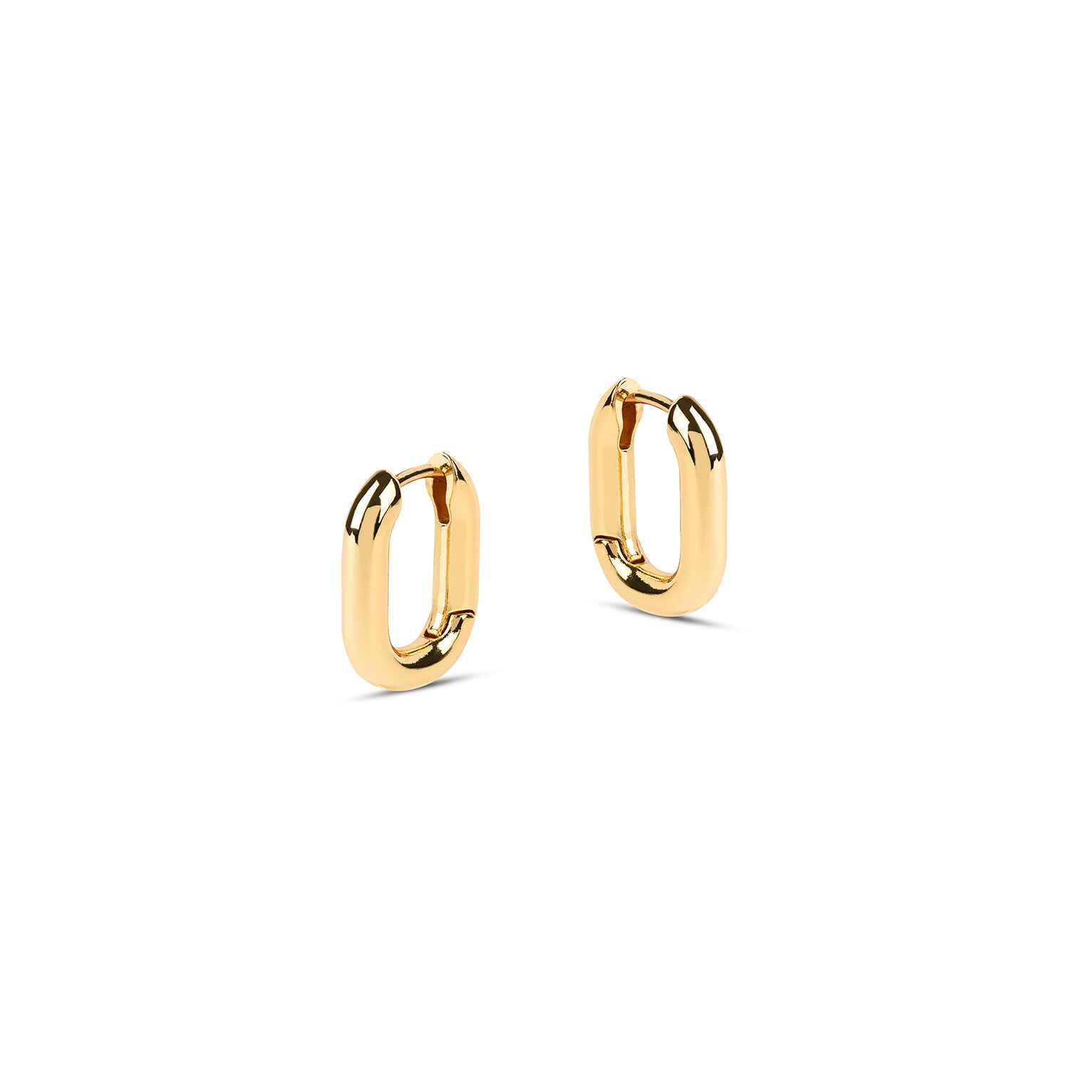 Bella Mini Rectangular Gold Earrings