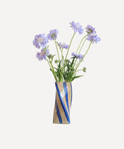 Blue Stripe Twist Vase