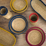 White Trim Lutindzi Grass Bread Basket