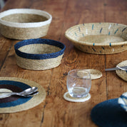 White Trim Lutindzi Grass Bread Basket