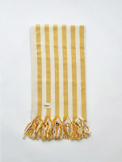 Brighton Stripe Hammam Towel, Mustard