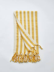 Brighton Stripe Hammam Towel, Mustard