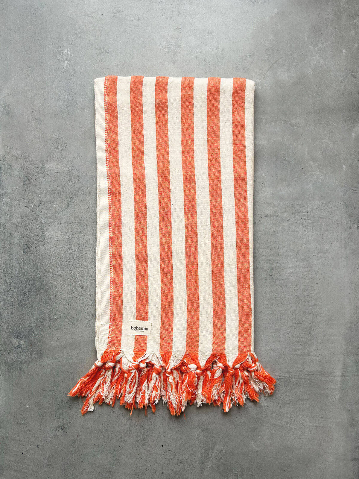 Brighton Stripe Hammam Towel, Orange