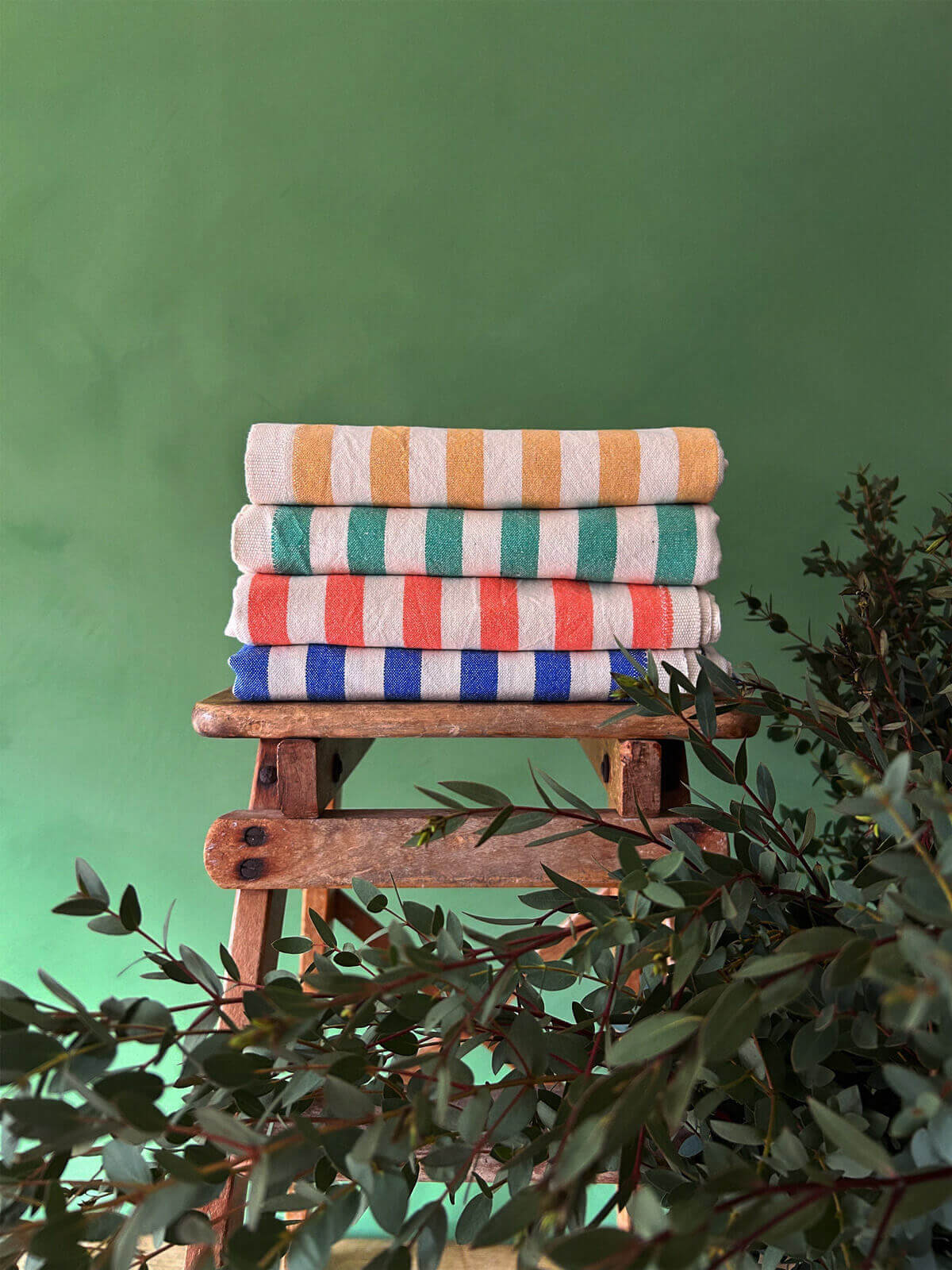 Brighton Stripe Hammam Towel, Mustard