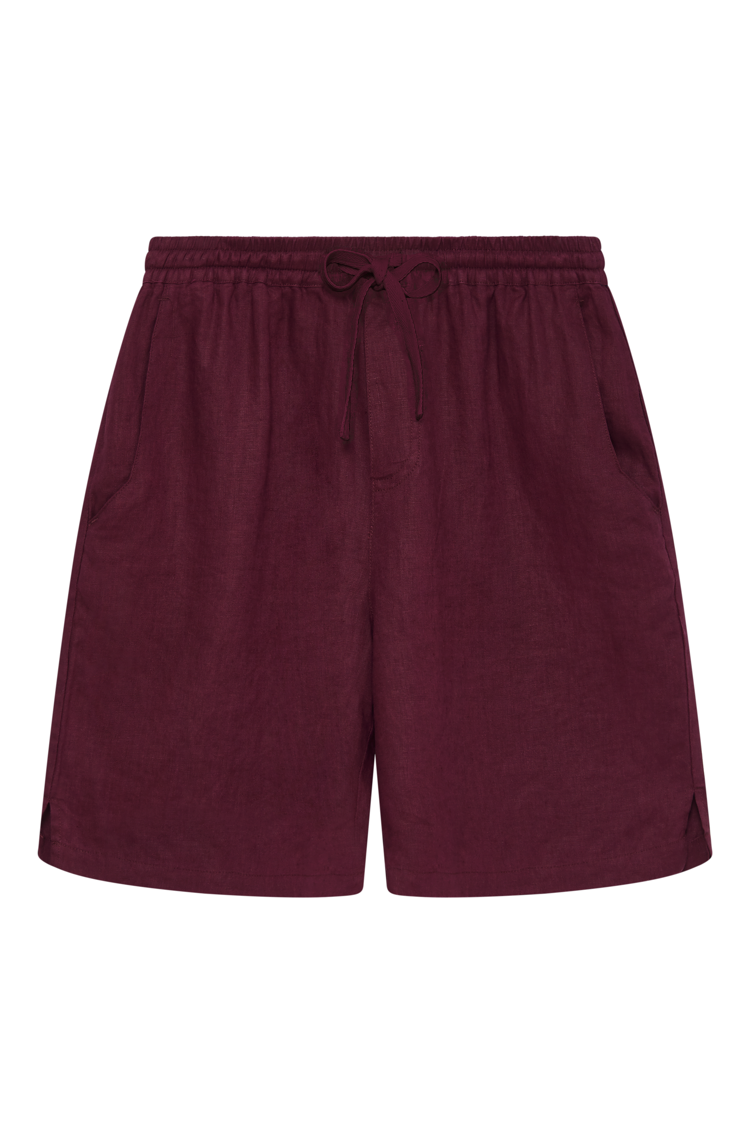 JERRY - Linen Shorts Berry