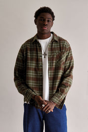 SANTI Organic Cotton Flannel Shirt - Green