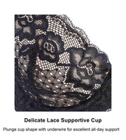 Debbie Lace Organic Cotton & Silk Plunge Bra