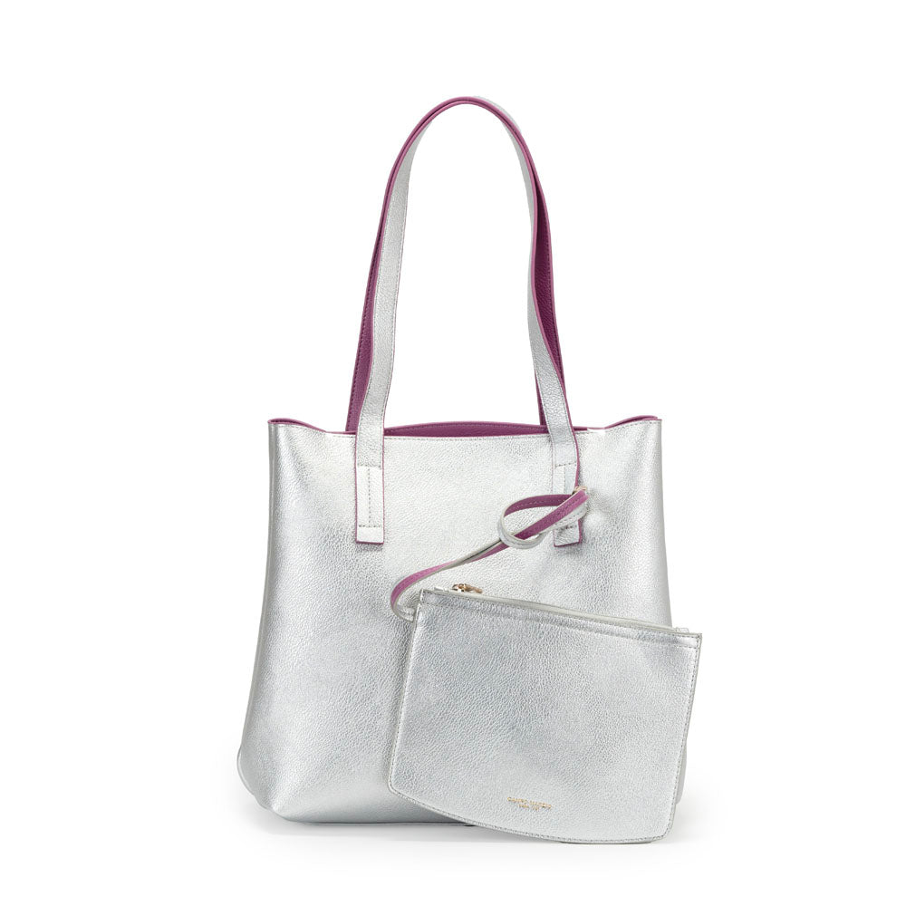 Campo Marzio Iconic Midi Tote Bag - Mauve Silver