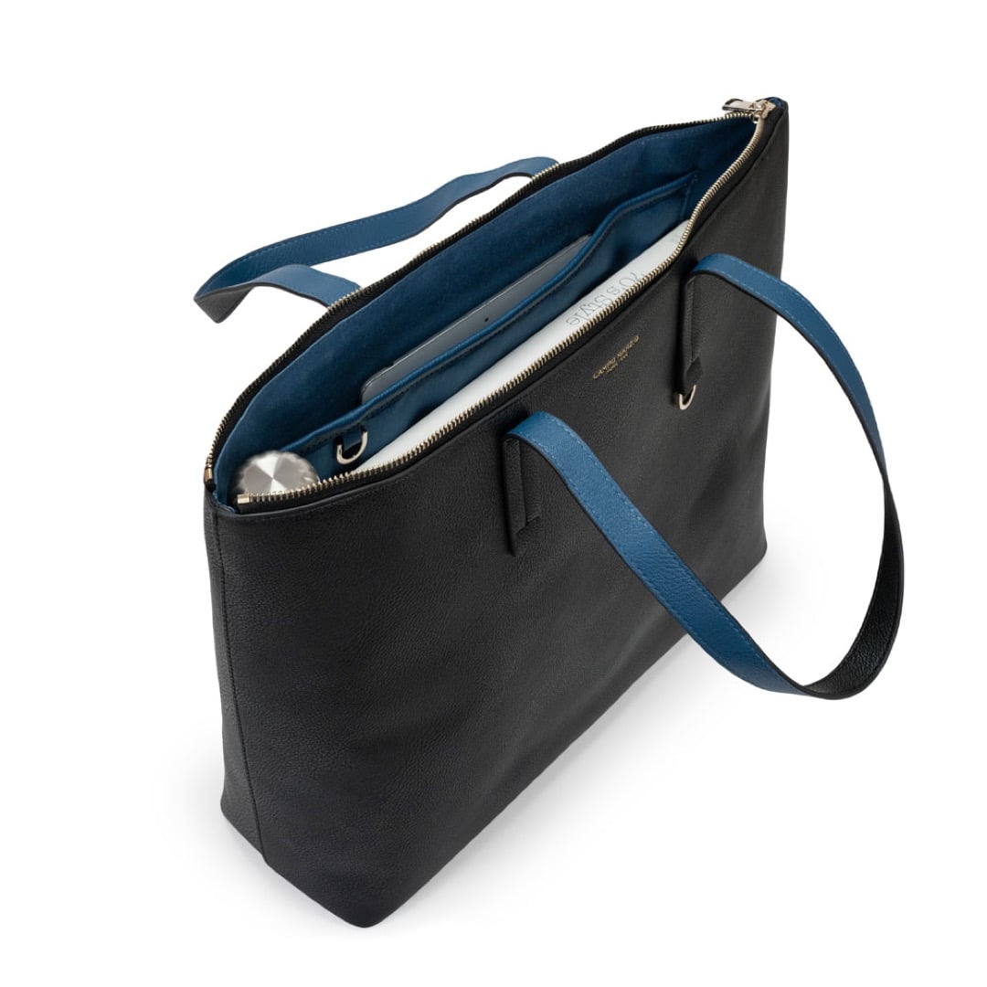 Campo Marzio Winona Shopping Bag - Black Lapis Blue