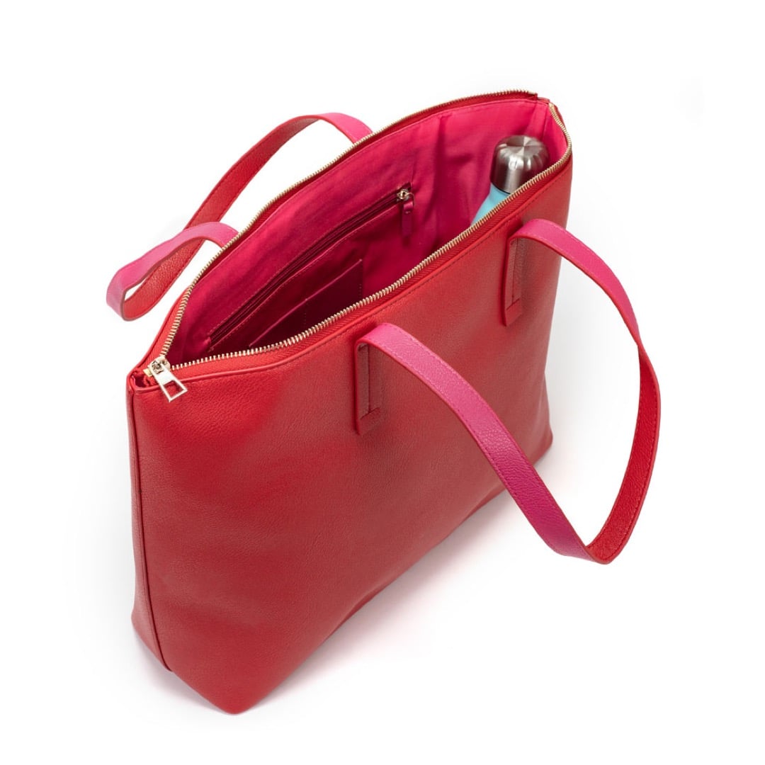 Campo Marzio Winona Shopping Bag - Cherry Red Fuchsia