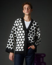 Reversed Circles Wool & Cashmere Cardigan