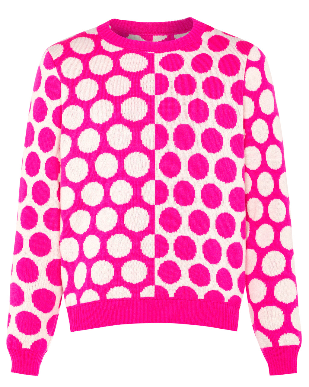 Reversed Circles Wool & Cashmere Jumper Pink