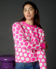 Reversed Circles Wool & Cashmere Jumper Pink